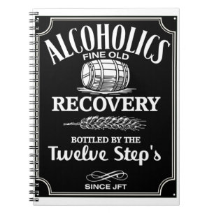 Carnet Alcool Étiquette Sobriété - 12 étapes Addict A