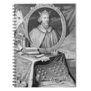 Carnet Alfred le grand (849-99) roi de Wessex, gravé