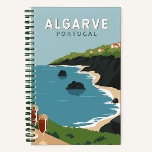 Carnet Algarve Portugal Retro Travel Art Vintage