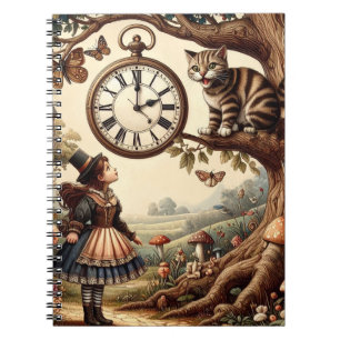 Carnet Alice et Chat du Cheshire : Fantaisie Merveilleuse