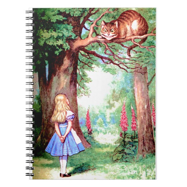 Carnet Alice et le chat de Cheshire au pays des (Devant)