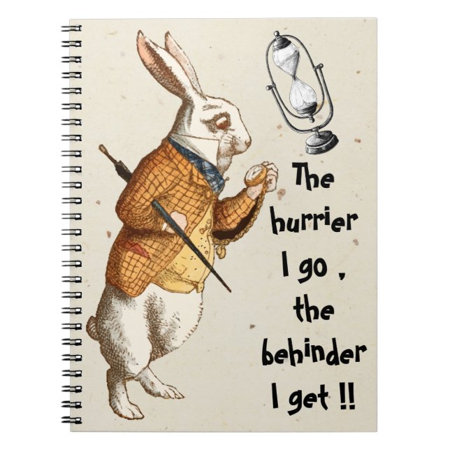 Carnet Alice - Lapin Blanc - Verre Heure 1865 (Devant)