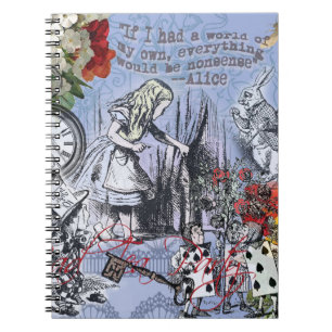 Carnet Alice rideau de nonsens merveilleux classique