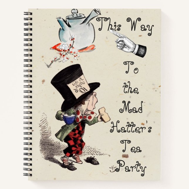 Carnet Alice - Thé à la folie avec le Chapelier 1865  (Devant)