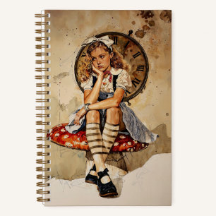 Carnet Alice Whimsical au pays des merveilles Champignons
