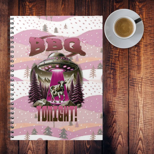 Carnet Alien BBQ Enlèvement de vache Plaisanterie (Créateur téléchargé)