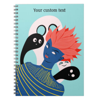 Carnet Alien Girl With Spooky Ghosts Imaginary Friends