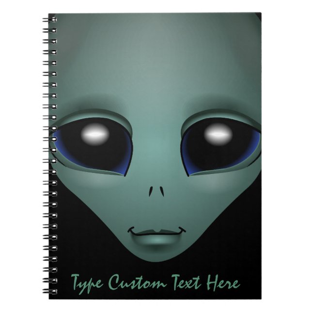 Carnet Alien Personnalisé Cute ET Carnet (Devant)