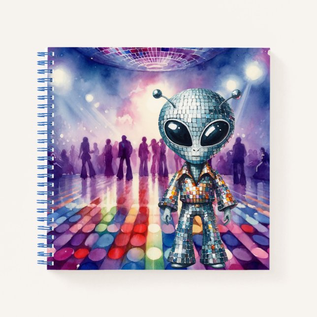 Carnet Alien Shiny Disco (Devant)