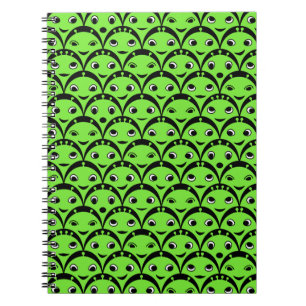 Carnet Alien vert mignon