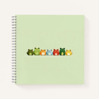 Carnet Alignement de Grenouilles Mignonnes – Art d'Animau