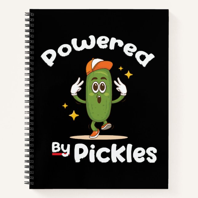 Carnet Alimenté par cornichons nourriture cornichon drôle (Devant)