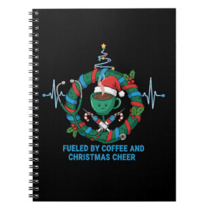 Carnet Alimentée par le café et la joie de Noël Infirmièr