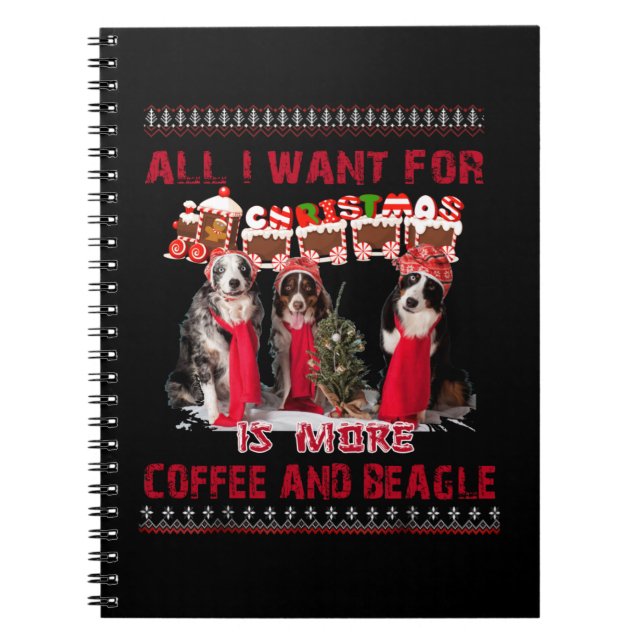 Carnet All I Want Beagle And Coffee (Devant)