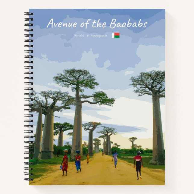 Carnet Allée des Baobabs, Madagascar - Paysage Print (Devant)