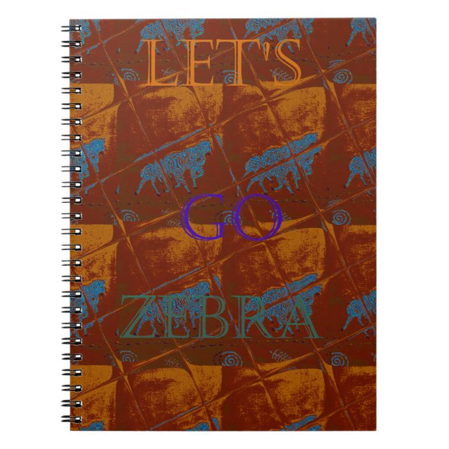 Carnet Allez Zebra Safari Art Imprimer/Graphique (Devant)