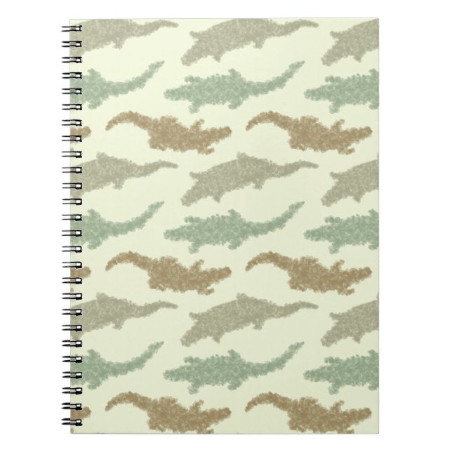 Carnet Alligators camouflage cool - motif sans couture.   (Devant)
