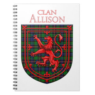 Carnet Allison Tartan Scottish Plaid Lion Rampant