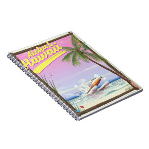 Carnet Aloha ! Affiche de voyage de style Vintage Hawaii