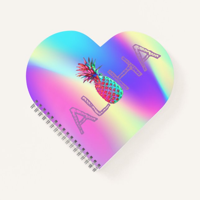 Carnet Aloha Ananas Hawaïen Holographique (Devant)