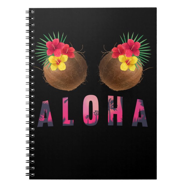 Carnet Aloha Funny Hawaii Funny Coconuts (Devant)