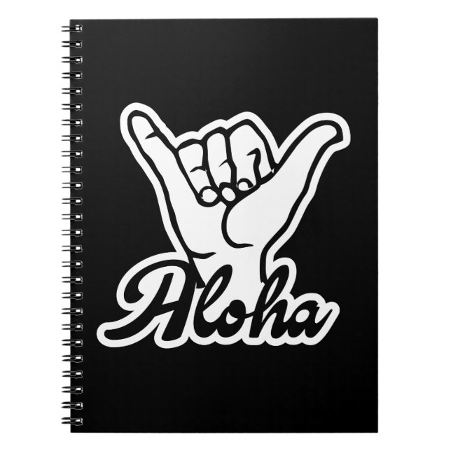 Carnet Aloha Shaka Main, Hang Loose signe (Devant)