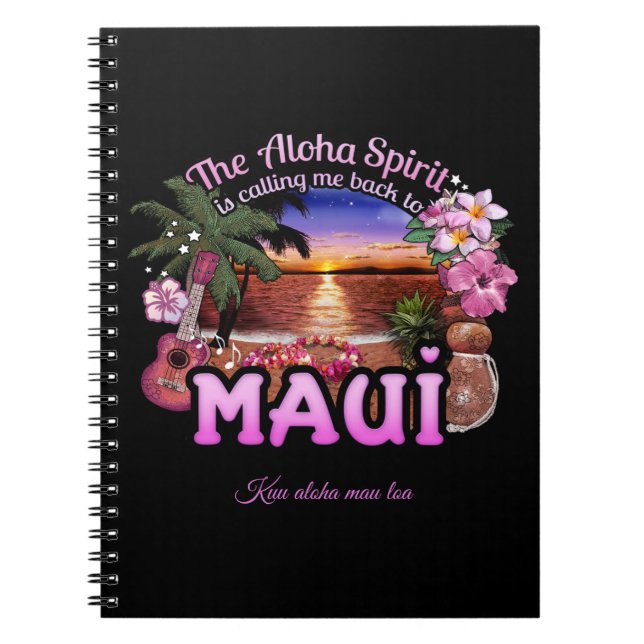Carnet Aloha Spirit me rappelle Maui (Devant)