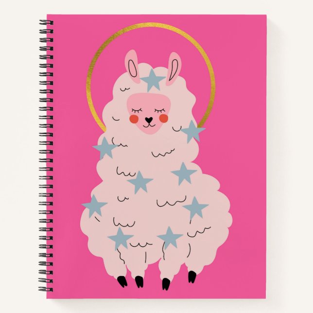 Carnet Alpaca rose mignon (Devant)
