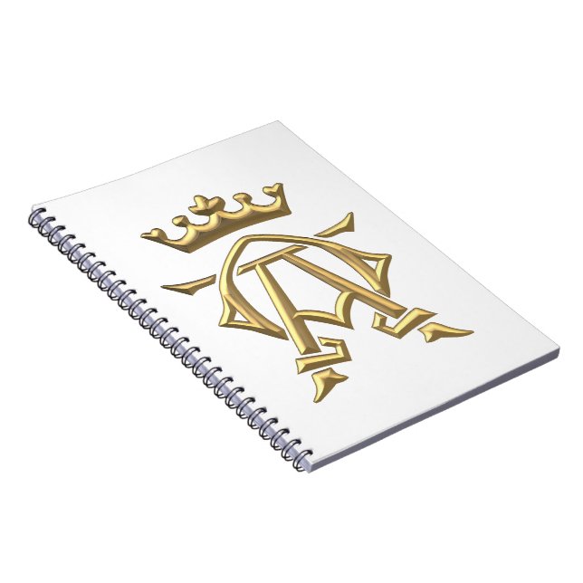 Carnet Alpha et oméga "3D" dorés avec symbole de la Couro (Côté Droit)