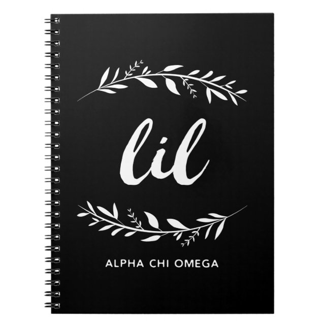 Carnet Alpha guirlande d'Omega | Lil de Chi (Devant)