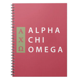 Carnet Alpha logo empilé par d'Omega de Chi