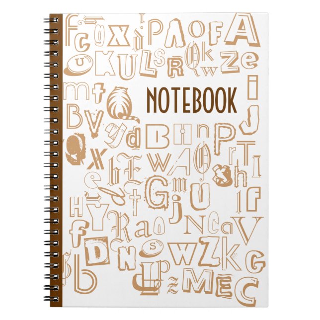 Carnet Alphabet (Brown) (Devant)