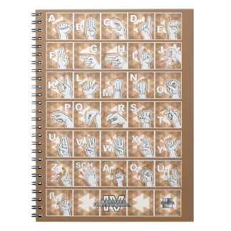 Carnet Alphabet digital allemand 4 - marron /