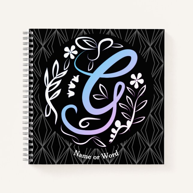 Carnet Alphabet G Monogramme manuscrit (Devant)
