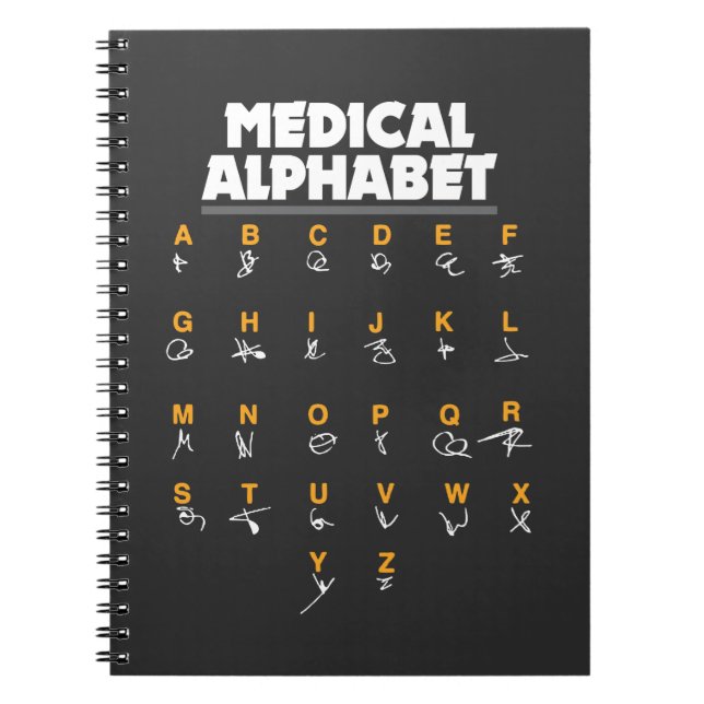 Carnet Alphabet Médicale pour médecins Nurses Chemists (Devant)