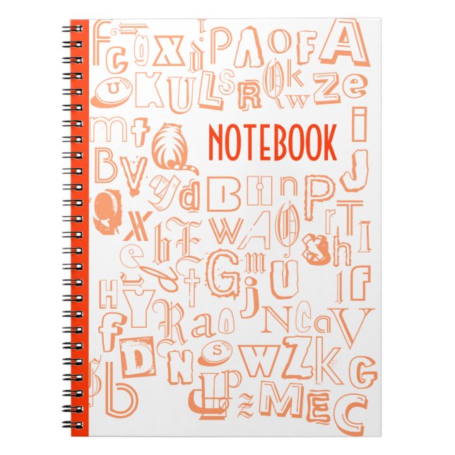 Carnet Alphabet (orange) (Devant)