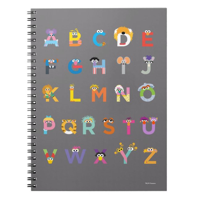 Carnet Alphabet personnalisable de Sesame Street (Devant)