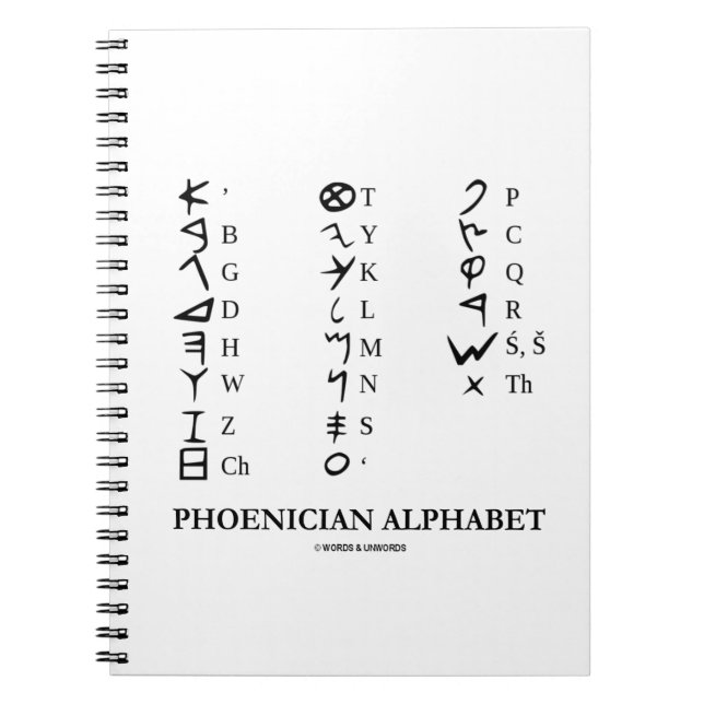 Carnet Alphabet phénicien (Symboles de langue ancienne) (Devant)