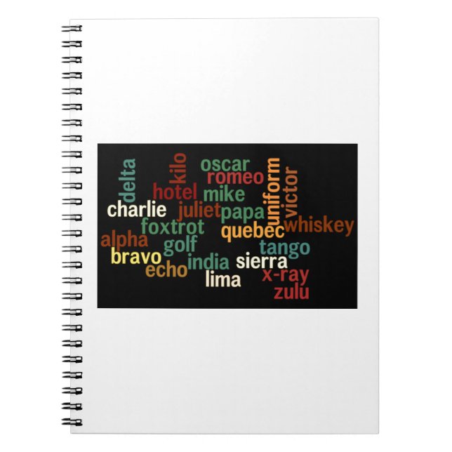 Carnet Alphabet phonétique de l'OTAN (arrière - plan (Devant)