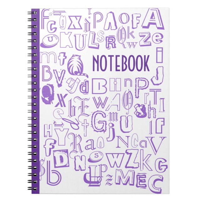 Carnet Alphabet (violet) (Devant)
