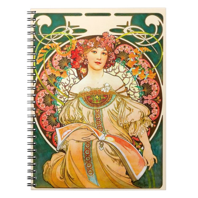 Carnet Alphonse Mucha Art Nouveau Daydream (Devant)