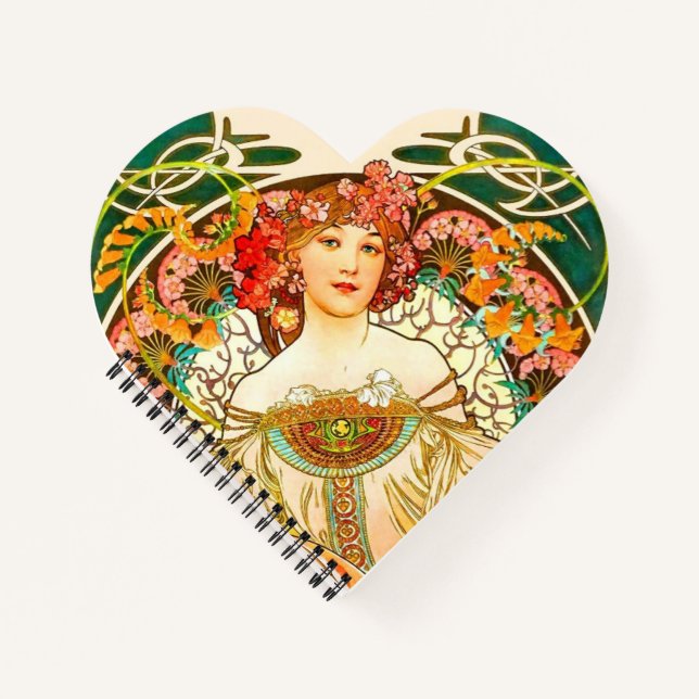 Carnet Alphonse Mucha Art Nouveau Daydream (Devant)