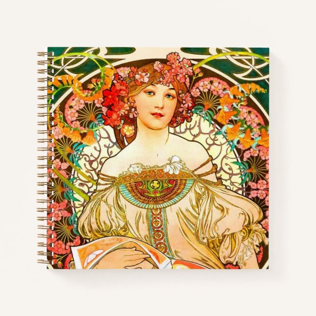 Carnet Alphonse Mucha Art Nouveau Daydream (Devant)