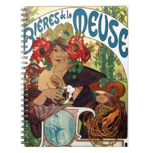 Carnet Alphonse Mucha Bieres De La Meuse