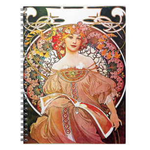 Carnet Alphonse Mucha Daydream Floral Vintage Art Nouveau