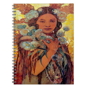 Carnet Alphonse Mucha - Femme amérindienne d'Amérique