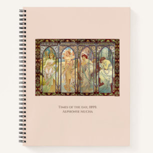 Carnet Alphonse Mucha - Les heures de la journée