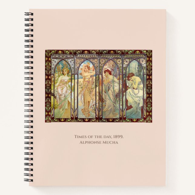 Carnet Alphonse Mucha - Les heures de la journée (Devant)