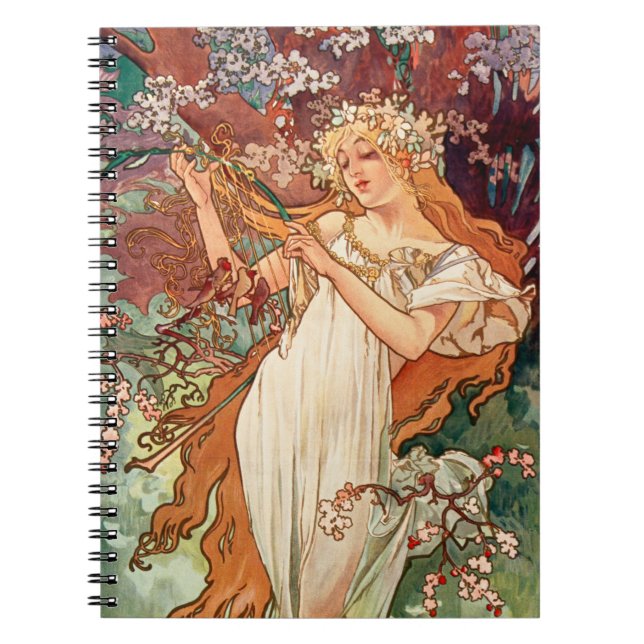 Carnet Alphonse Mucha, The Seasons (1896) Spring (Devant)