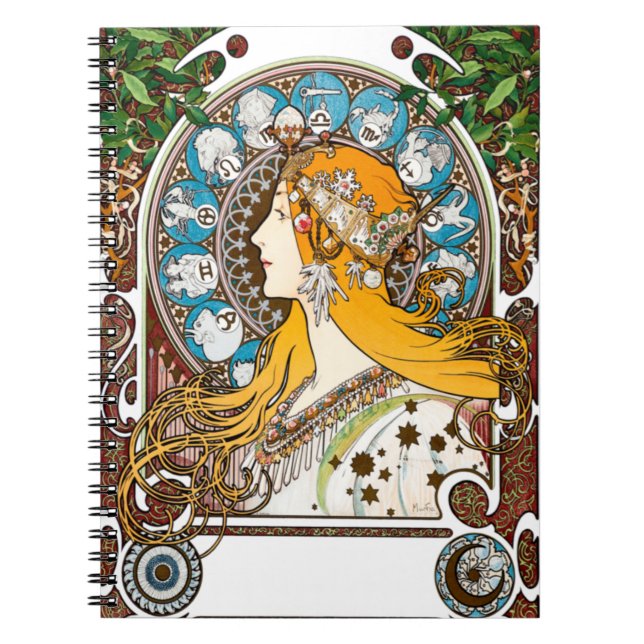 Carnet Alphonse Mucha - Zodiaque (Devant)